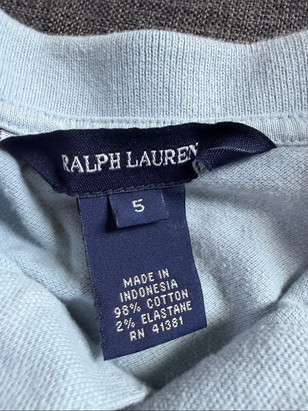 Ralph Lauren Light Blue Girls' Polo Dress with Eyelet Ruffle